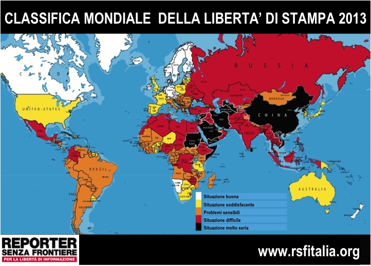 LIBERTA' DI STAMPA NEL MONDO